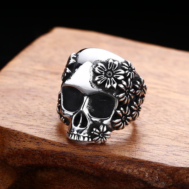 Кольцо с черепом из серебра 92 – обзор и цена Sterling Silver Ring