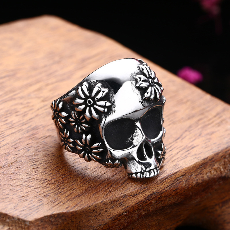 Кольцо с черепом из серебра 92 – обзор и цена Sterling Silver Ring