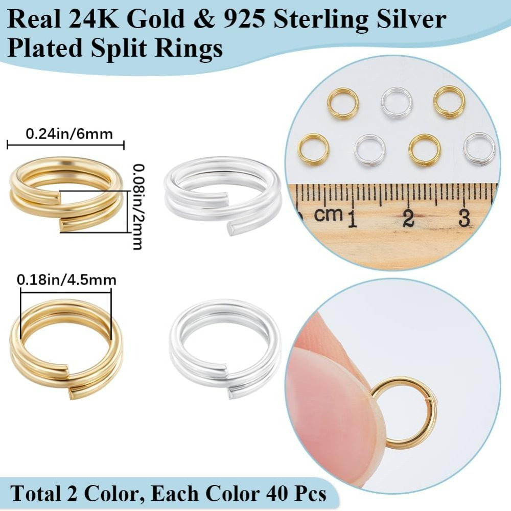 1 коробка, 80 шт., разделенное – обзор и цена Sterling Silver Ring
