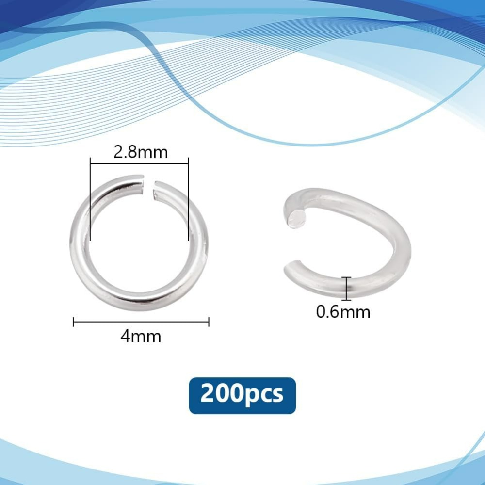 200 шт., открытые кольца для п – обзор и цена Sterling Silver Ring