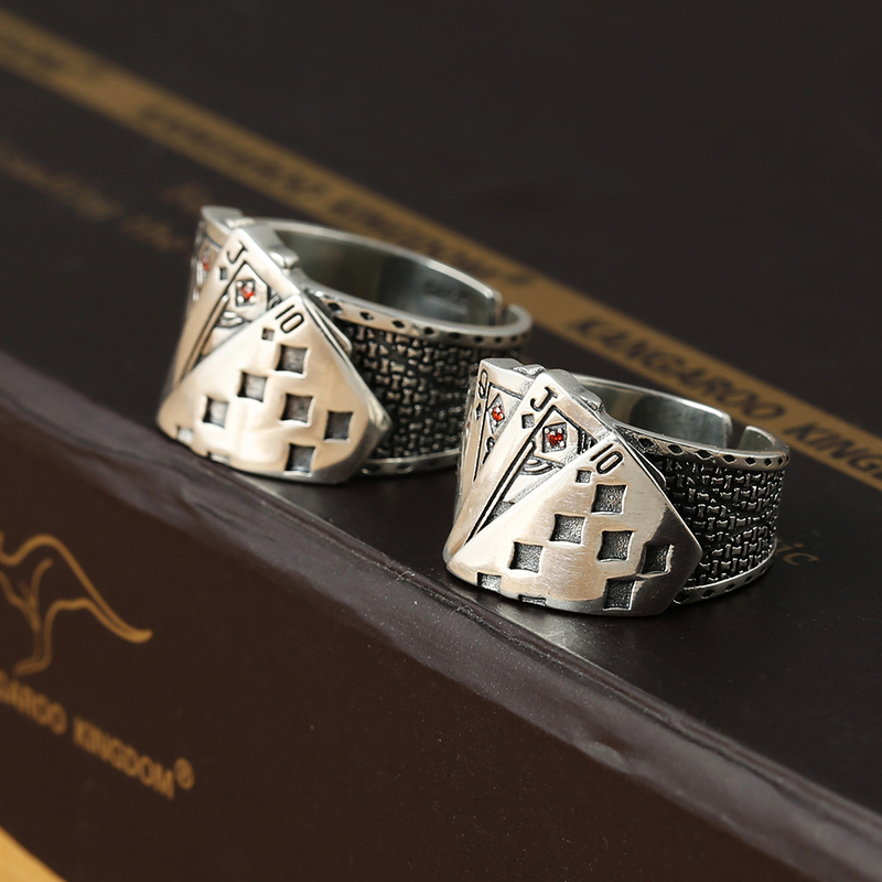 Модные игральные карты, креати – обзор и цена Sterling Silver Ring